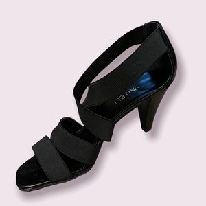 Vaneli Tara Black 3” Heel Sandal - Size 8